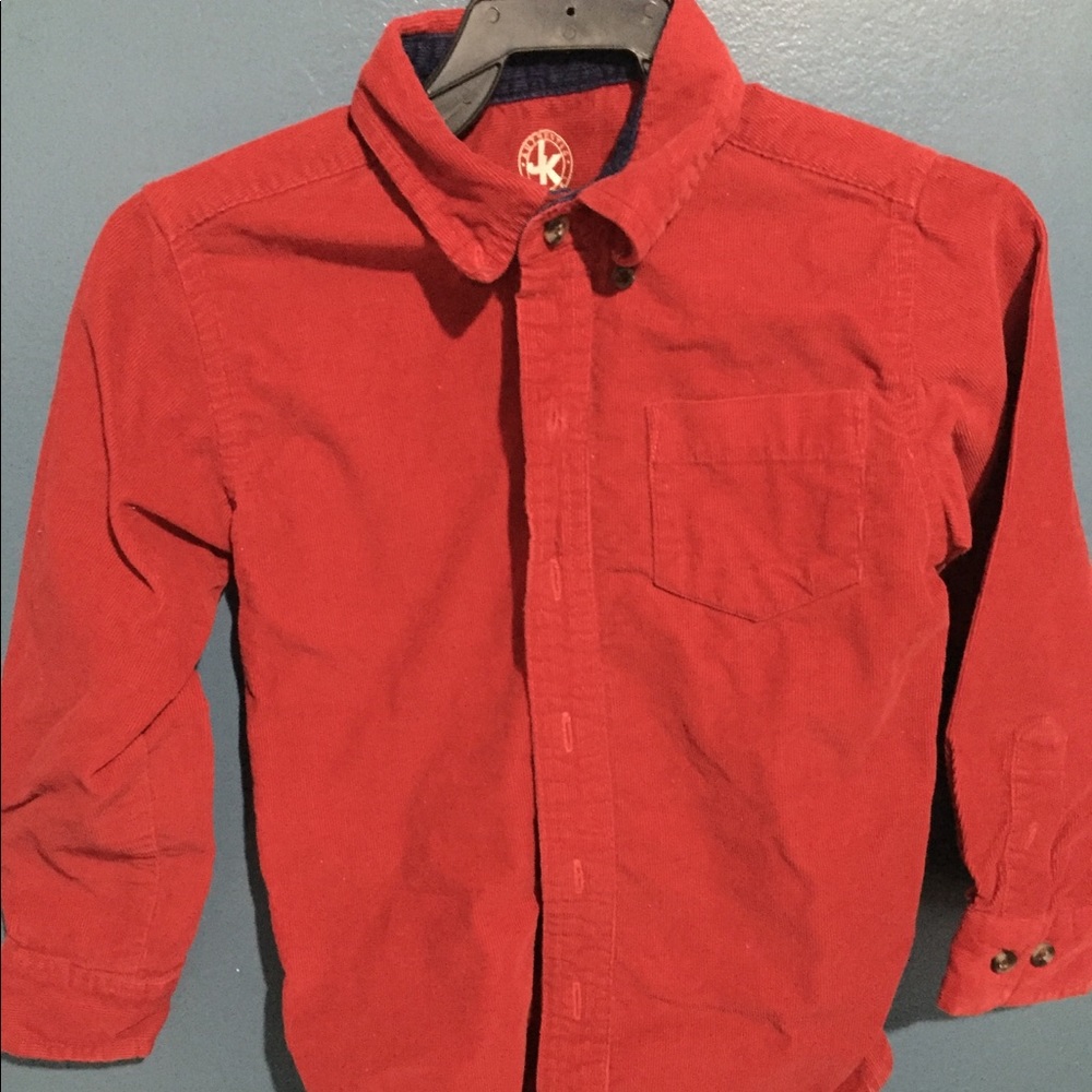 CORDUROY RED SHIRT